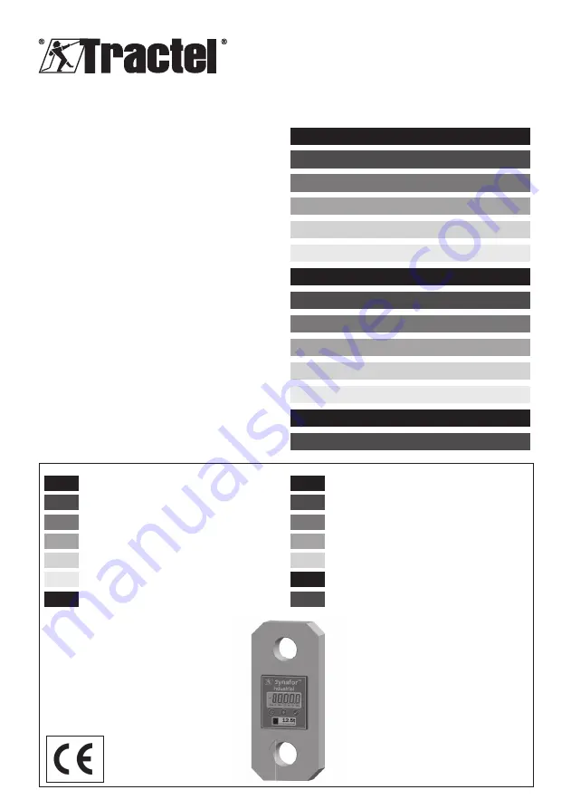 Tractel dynafor Industrial 1 Installation, Operating And Maintenance Manual Download Page 1