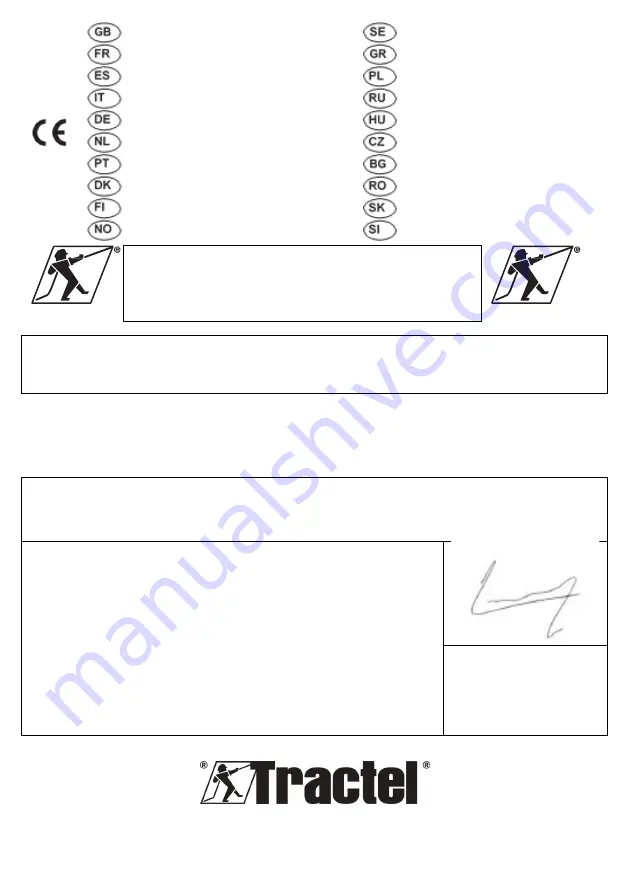 Tractel dynafor Pro 1 Installation, Operating And Maintenance Manual Download Page 65