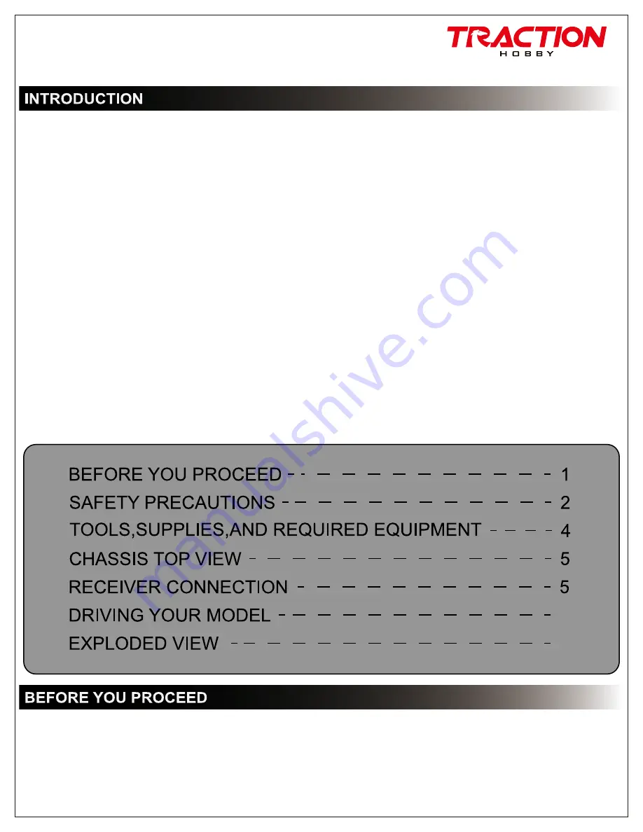 Traction Hobby FISO PRO Instruction Manual Download Page 2