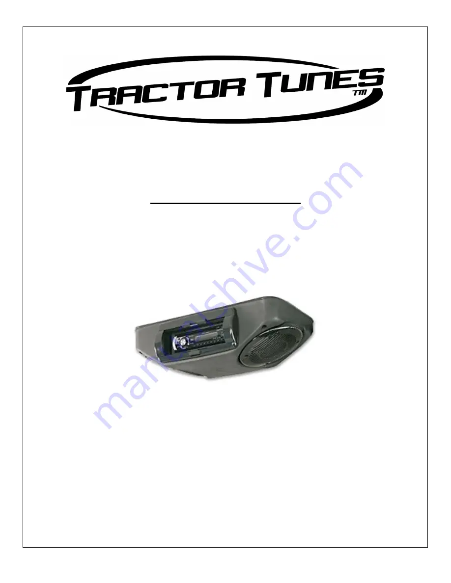 TractorTunes RMT Installation Manual Download Page 1