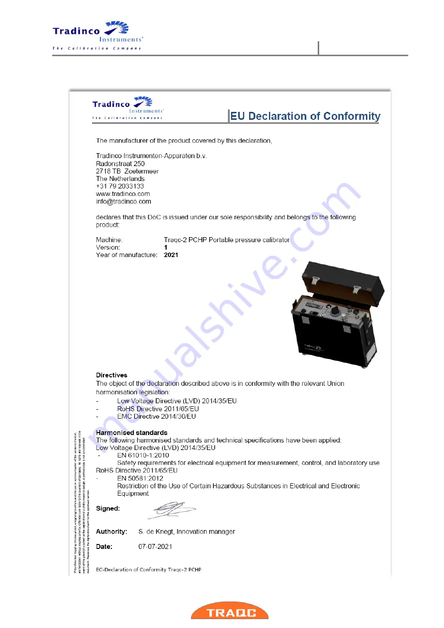 Tradinco TRAQC-2 PCHP User Manual Download Page 15