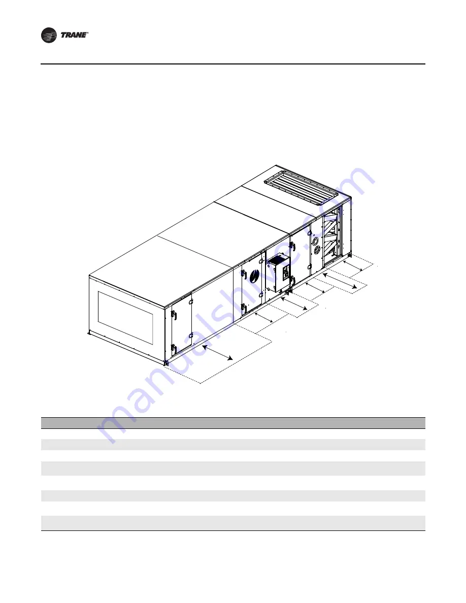 Trane Gas Heat Sections
for Performance Climate Changer Air Handlers Скачать руководство пользователя страница 14