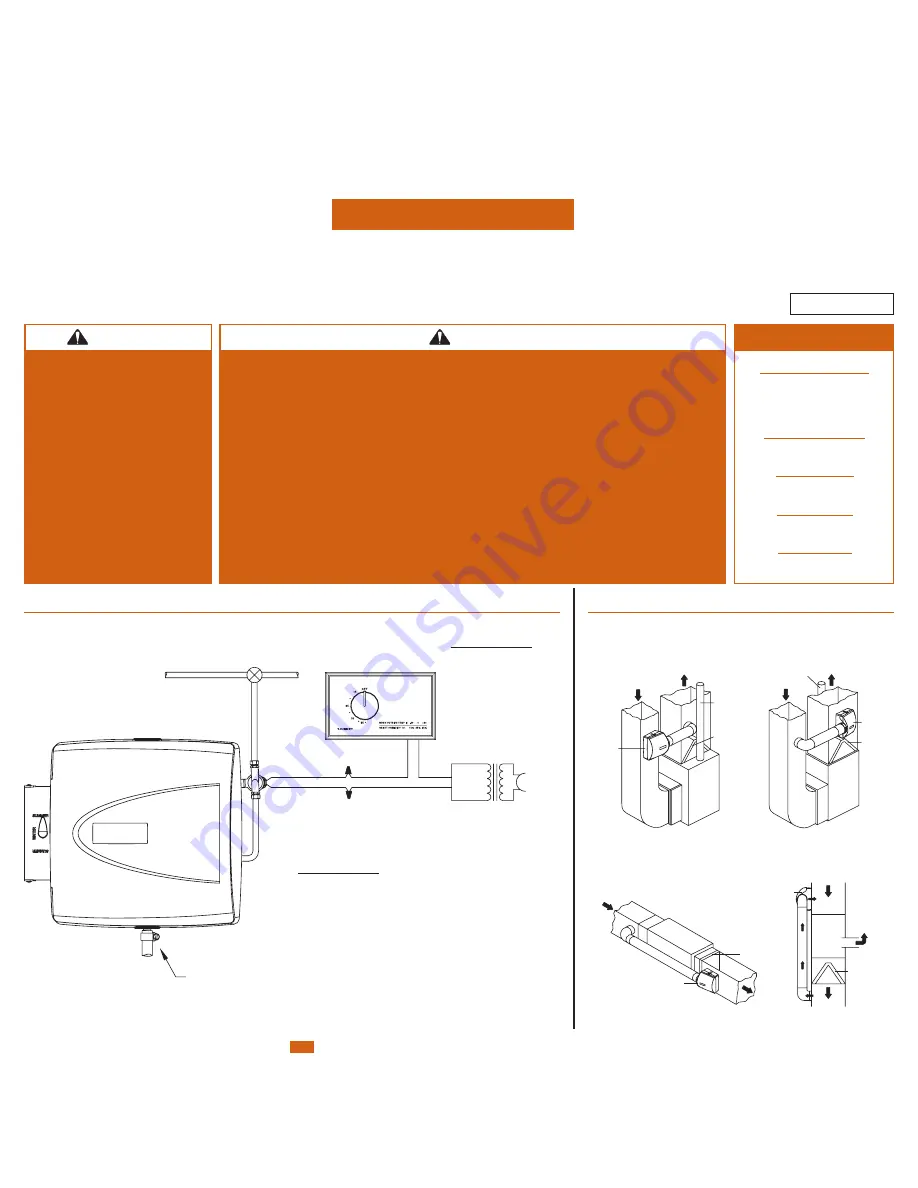 Trane HUMD200A Safety Instructions And Installation Template Download Page 1