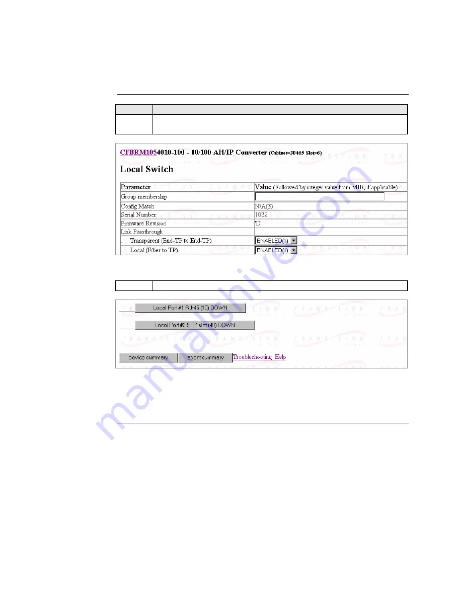 Transition Networks BFFG1XXX-1XX User Manual Download Page 62