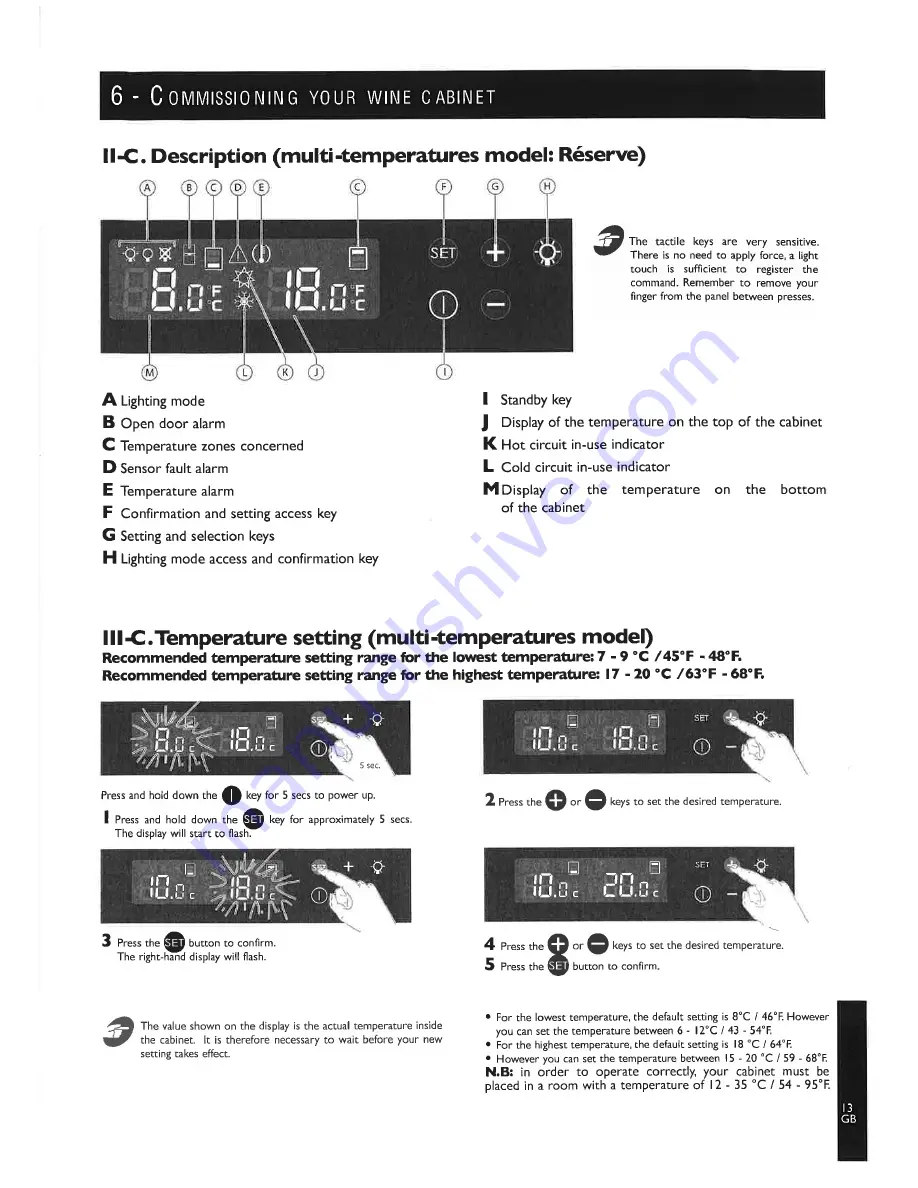 Transtherm Caves Prestige Series User Manual Download Page 12