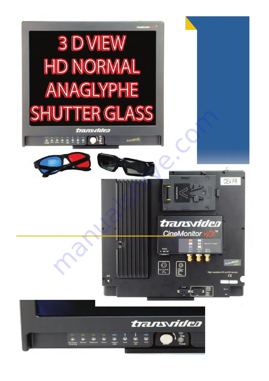 Transvideo CineMonitorHD103DView evolution Operator'S Manual Download Page 2