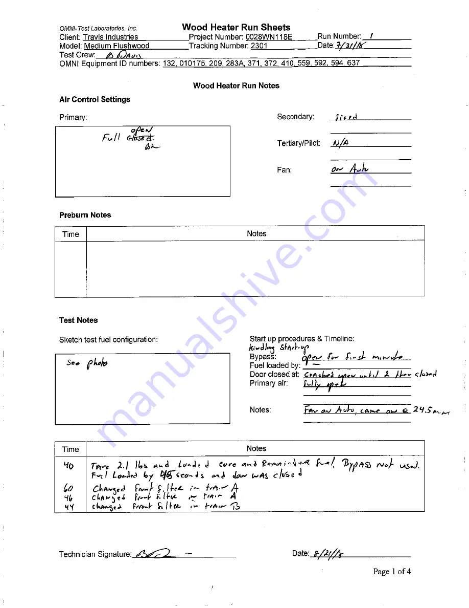 Travis Industries Medium Flush Wood Hybrid Fyre Insert Manual Download Page 59