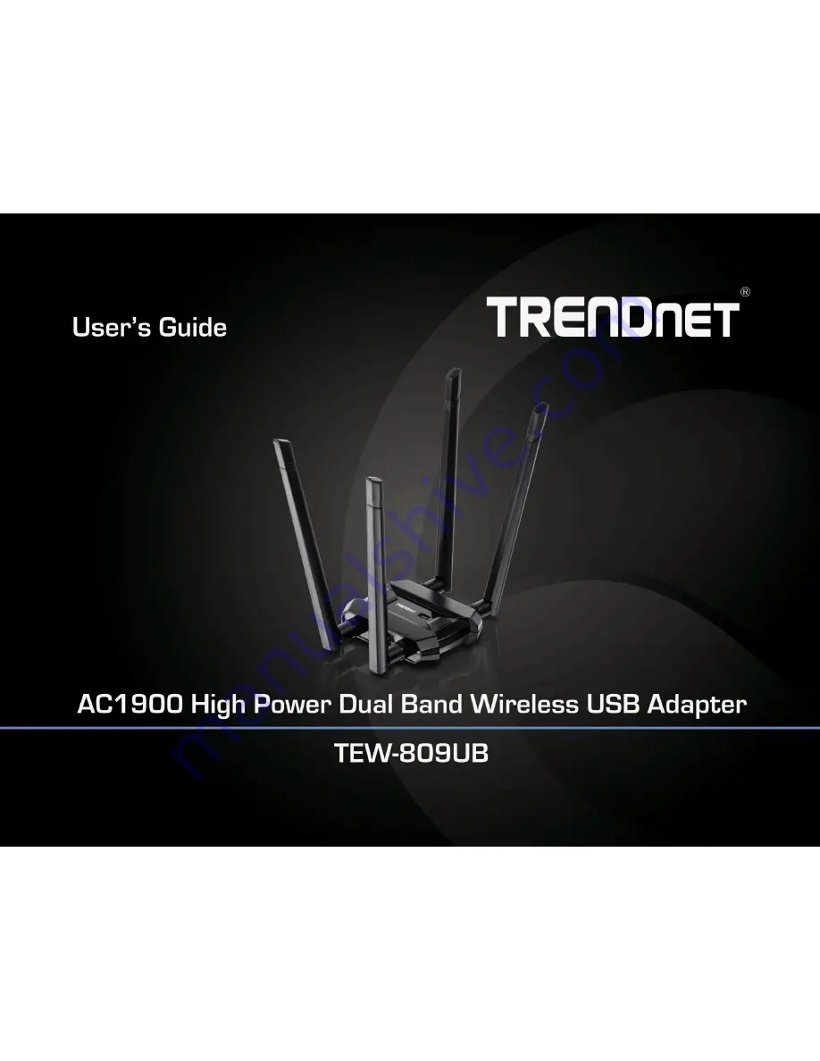 TRENDnet TEW-809UB Скачать руководство пользователя страница 1