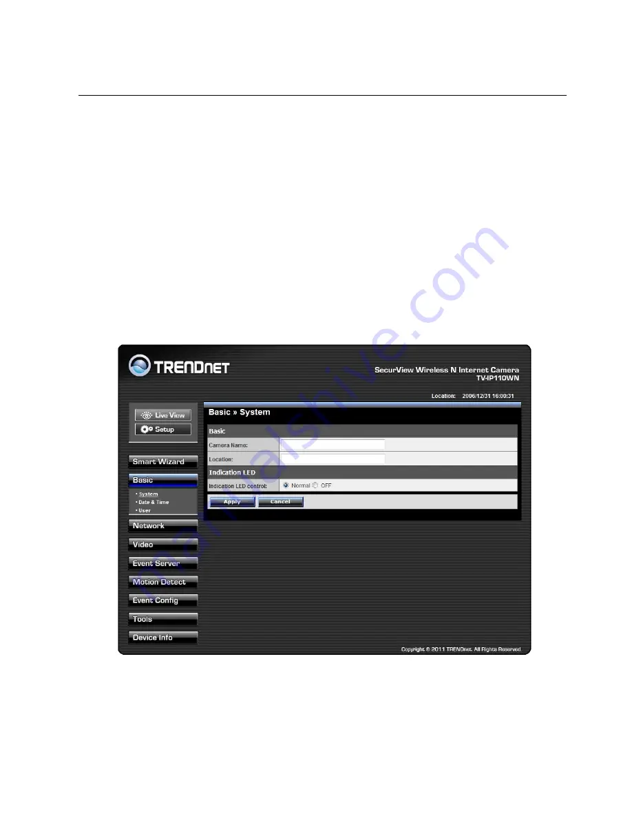 TRENDnet TV-IP110WN User Manual Download Page 22