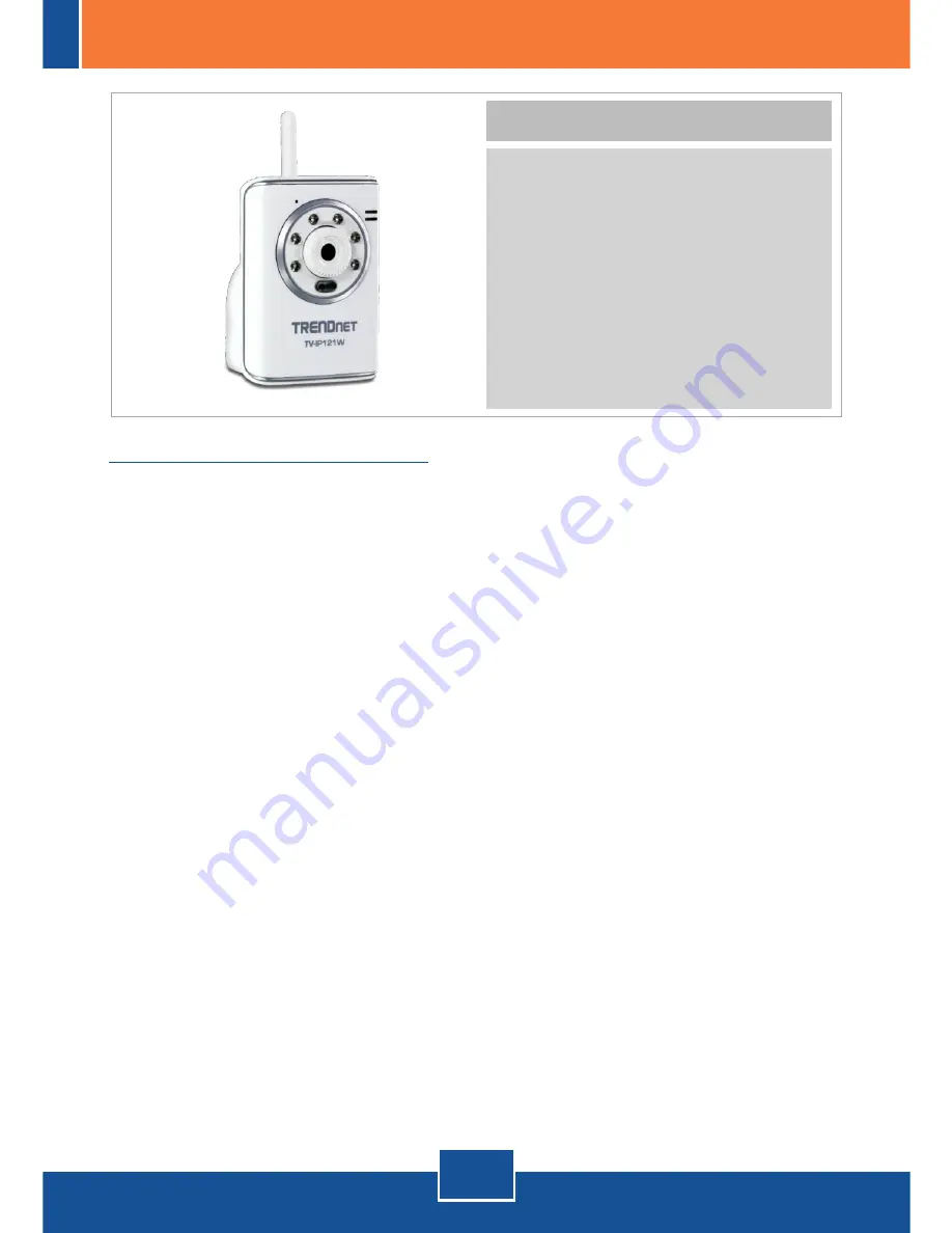 TRENDnet TV-IP121W Quick Installation Manual Download Page 3