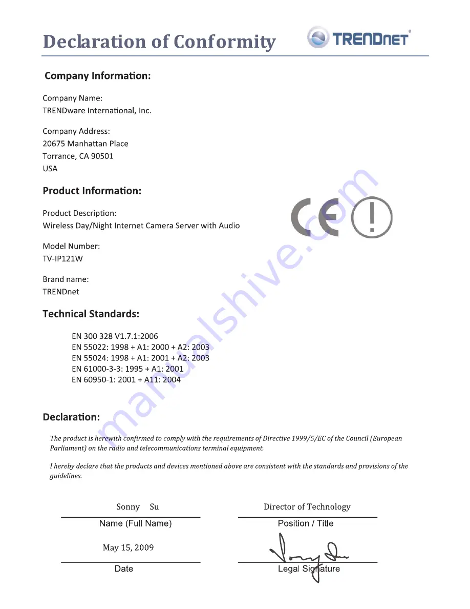 TRENDnet TV-IP121W Скачать руководство пользователя страница 12