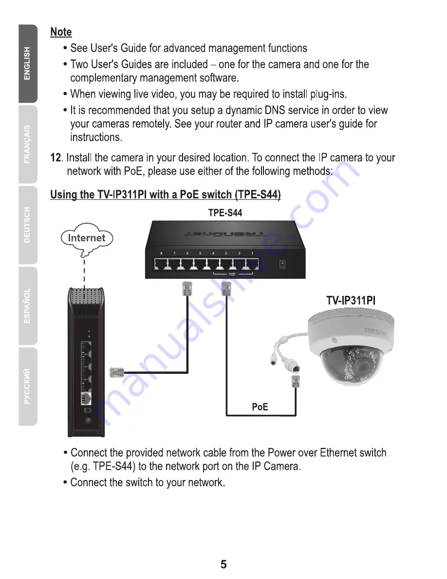 TRENDnet TV-IP311PI Скачать руководство пользователя страница 6