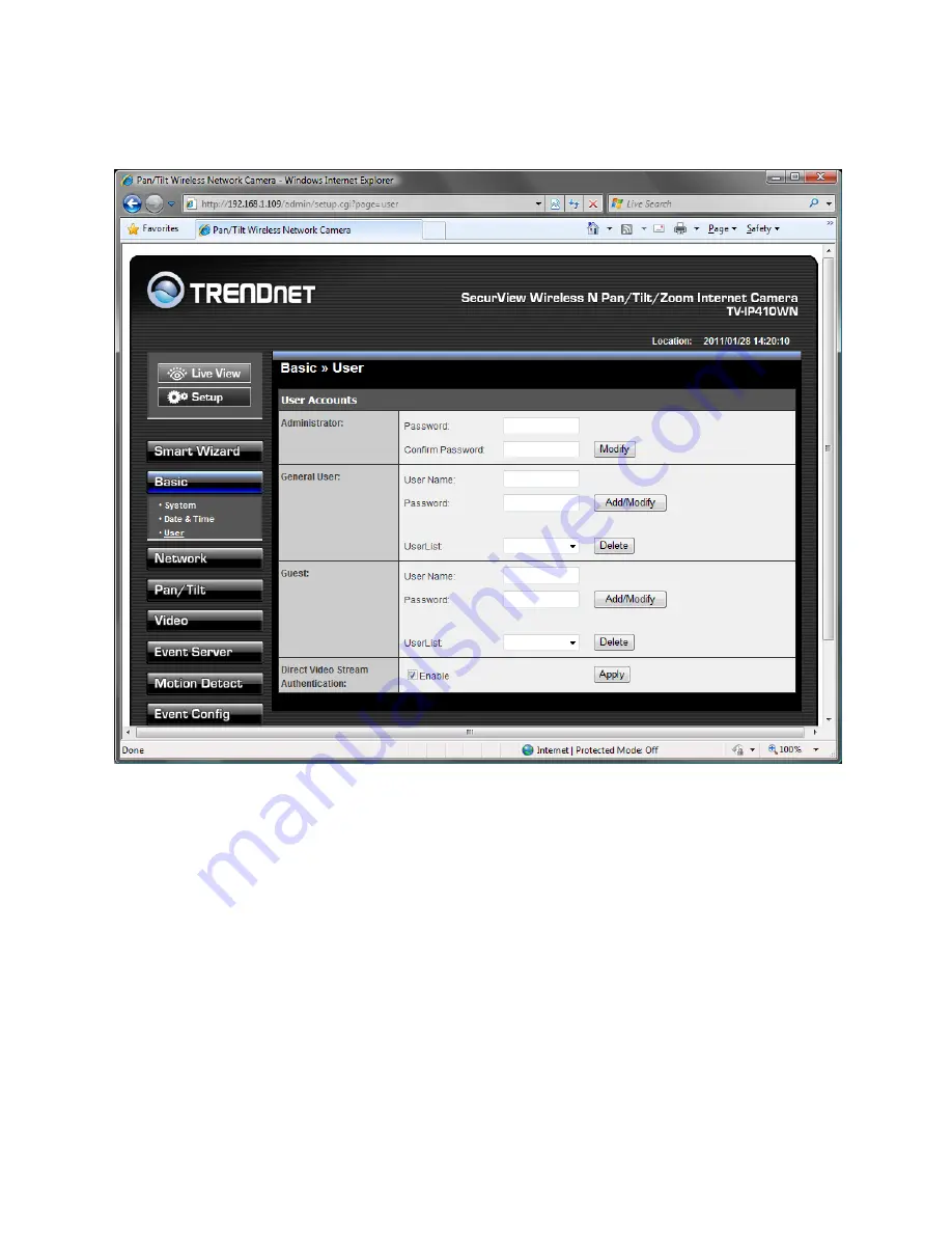 TRENDnet TV-IP410WN User Manual Download Page 26