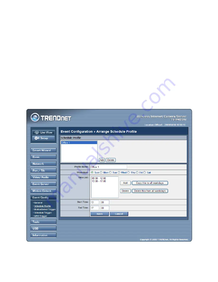 TRENDnet TV-IP422 Скачать руководство пользователя страница 54