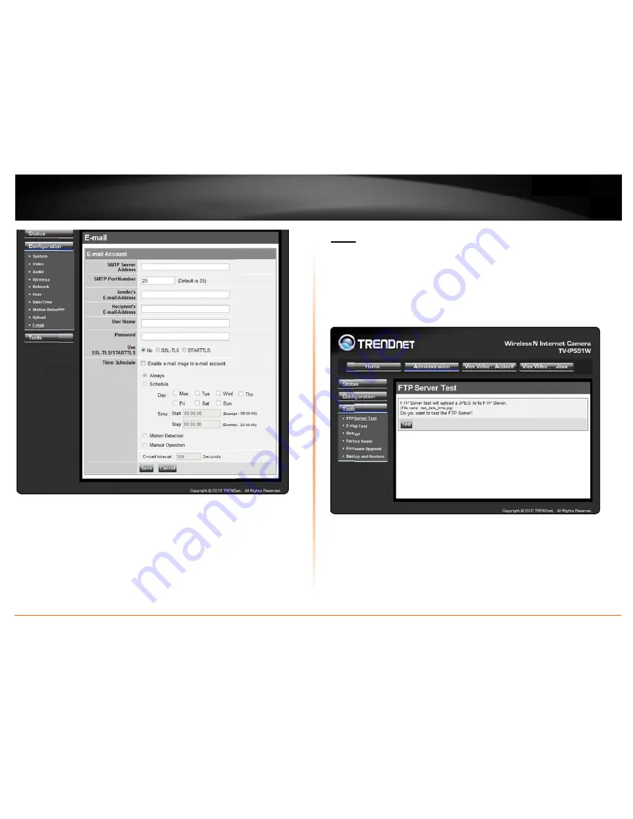 TRENDnet TV-IP551W User Manual Download Page 22