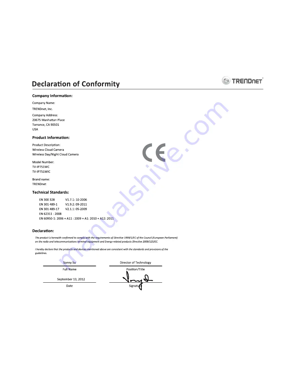 TRENDnet TV-IP751WIC Quick Installation Manual Download Page 4