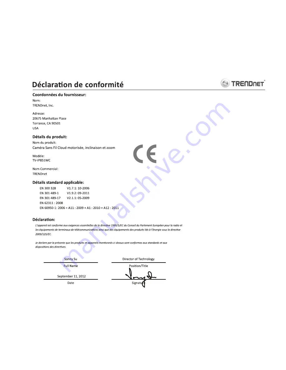 TRENDnet TV-IP851WC Quick Installation Manual Download Page 5