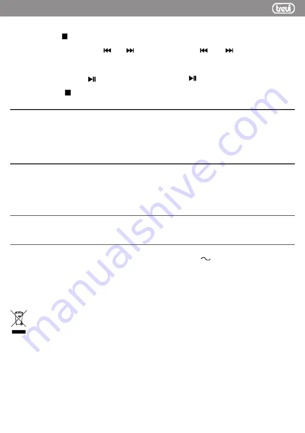 Trevi CMP 583 DAB User Manual Download Page 38