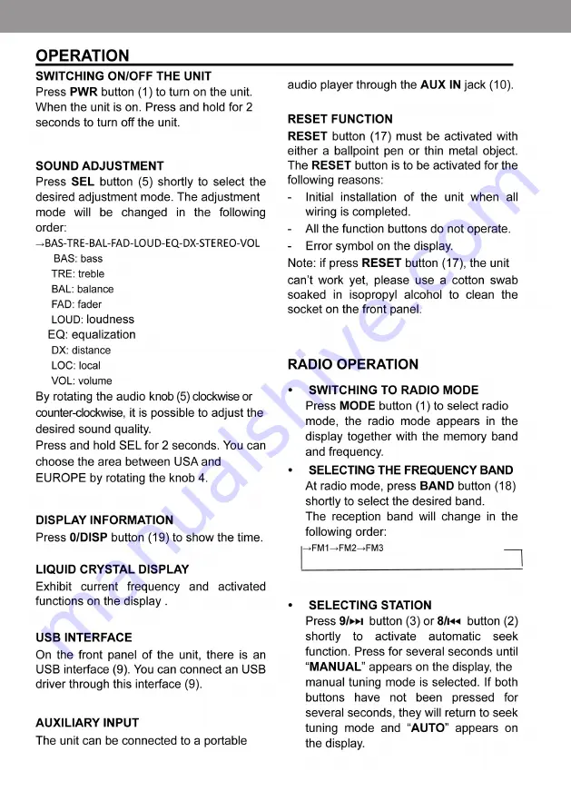 Trevi SCD 5712 USB Instruction Manual Download Page 11