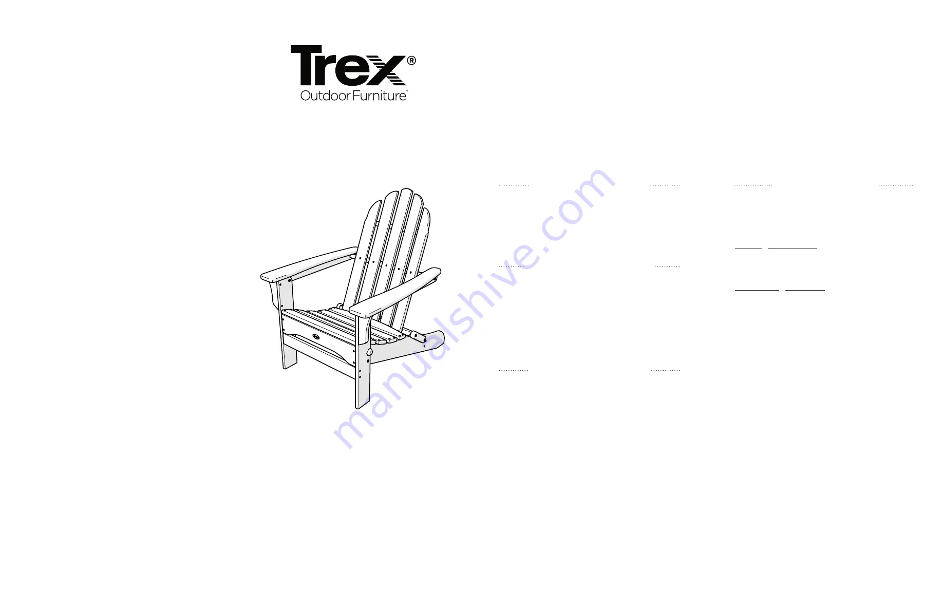 TREX Cape Cod TXA53 Assembly Instructions Download Page 1