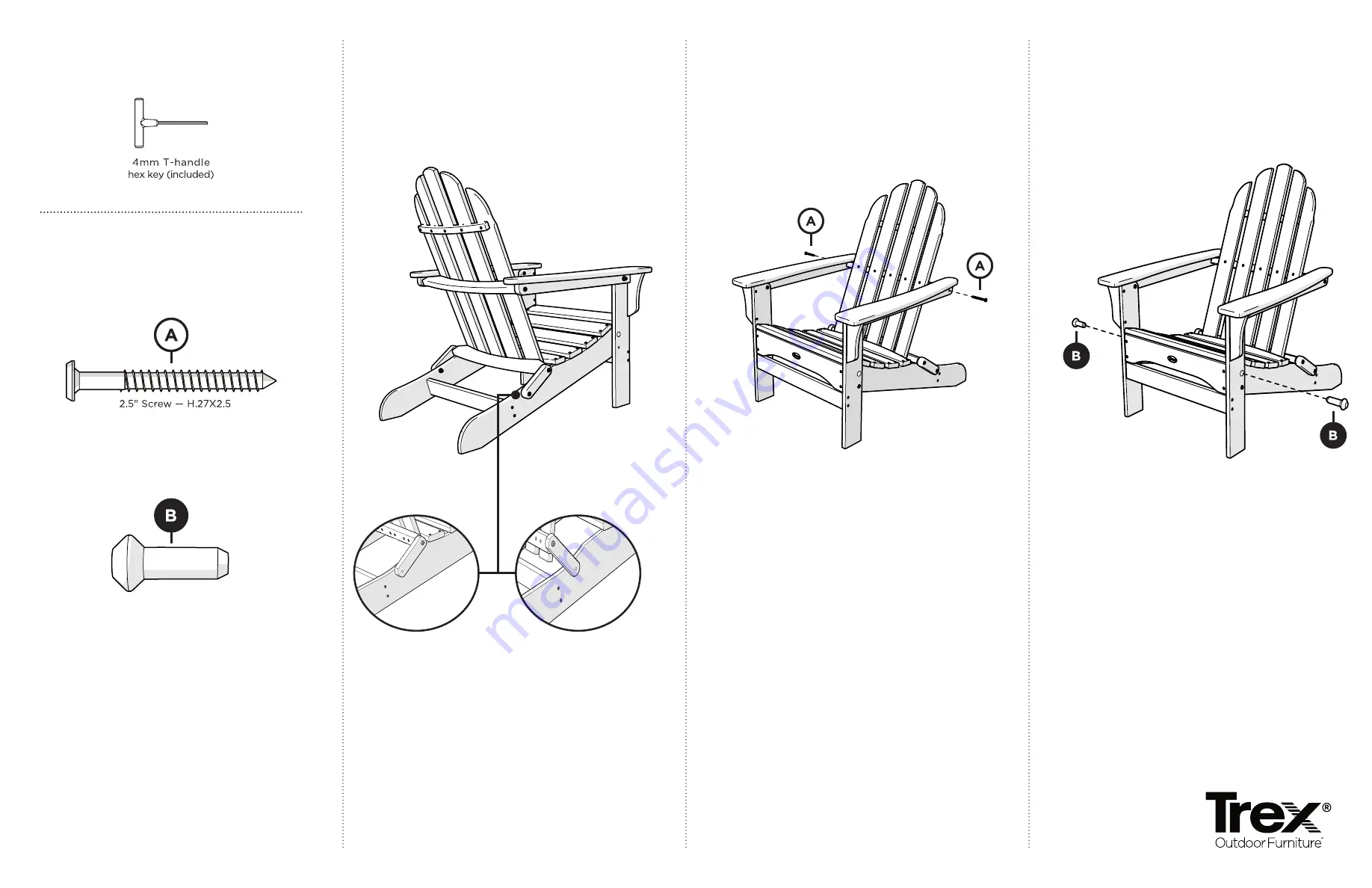 TREX Cape Cod TXA53 Assembly Instructions Download Page 2