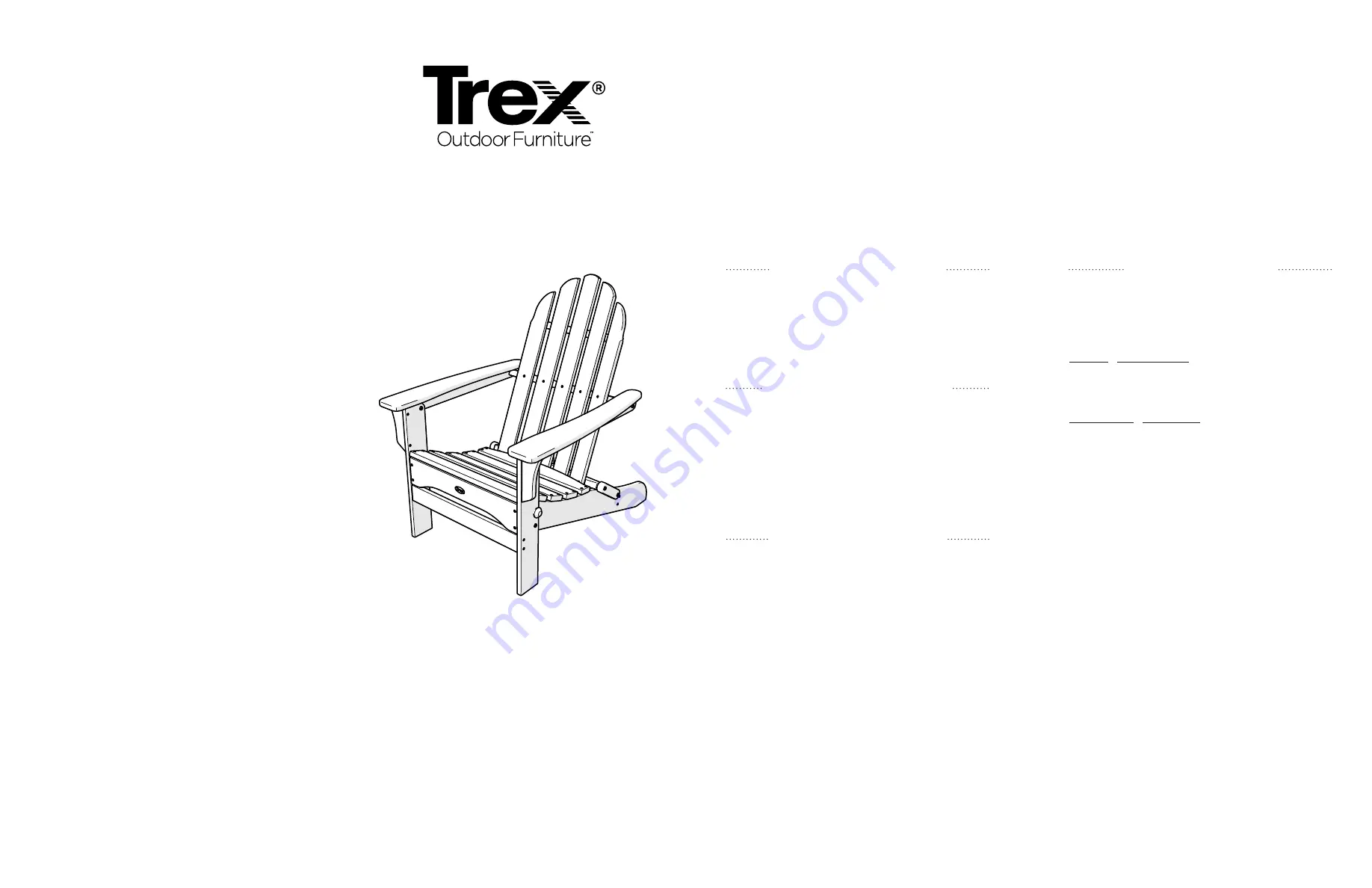 TREX DTXA53 Assembly Instructions Download Page 1