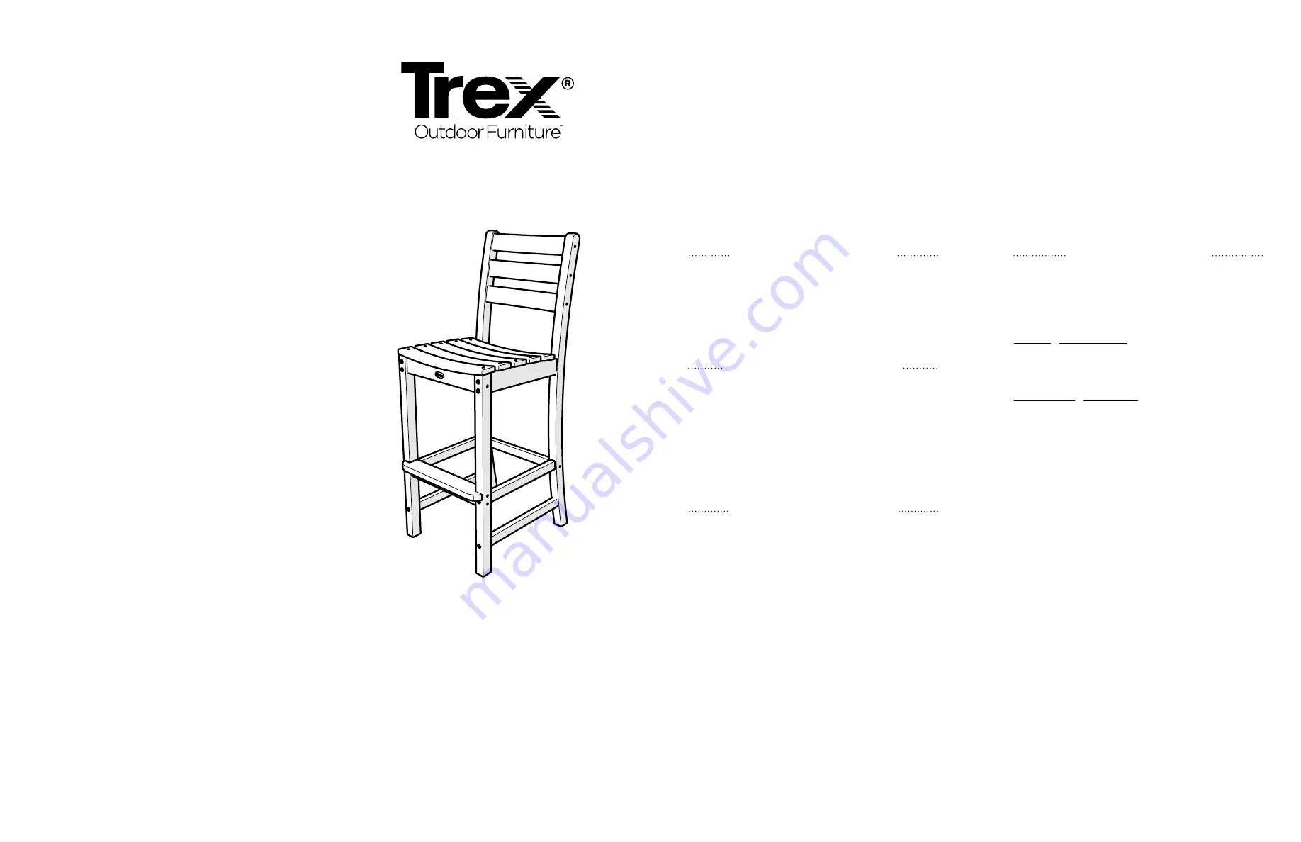 TREX Monterey Bay TXD102 Assembly Instructions Download Page 1