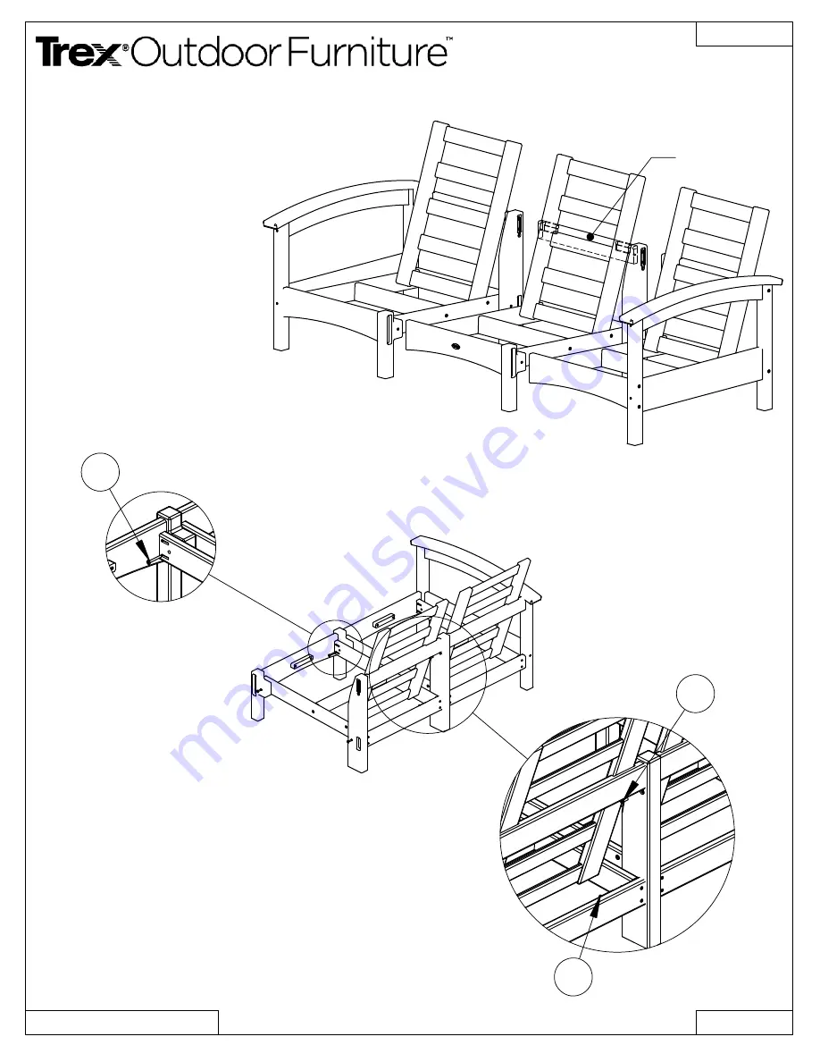 TREX Outdoor Furniture TXC47 Assembly Instruction Manual Download Page 4