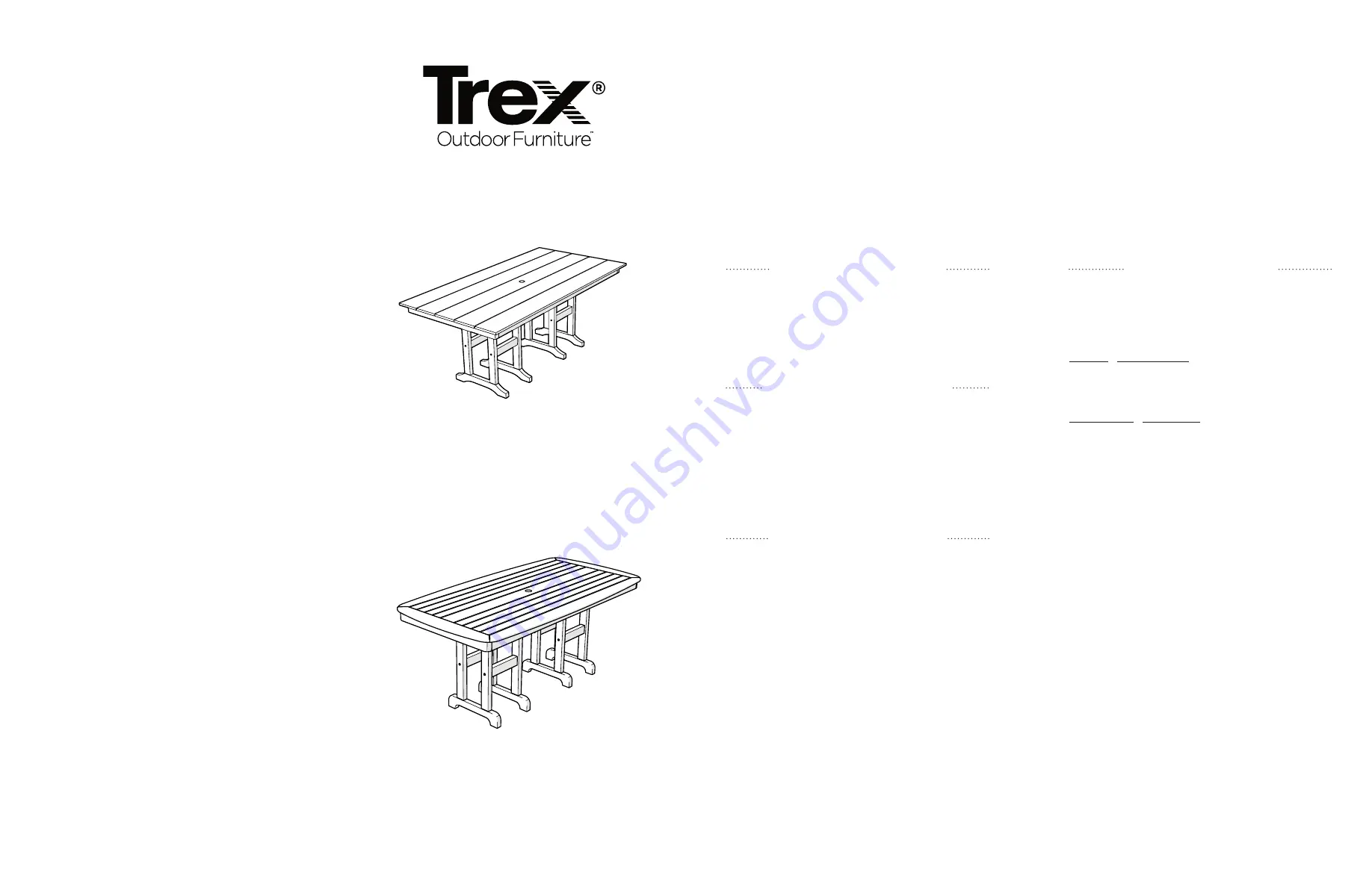 TREX TXD130 Assembly Instructions Download Page 1