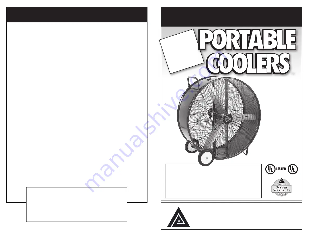 Triangle Engineering of Arkansas Portable cooler PC 3613 Скачать руководство пользователя страница 1