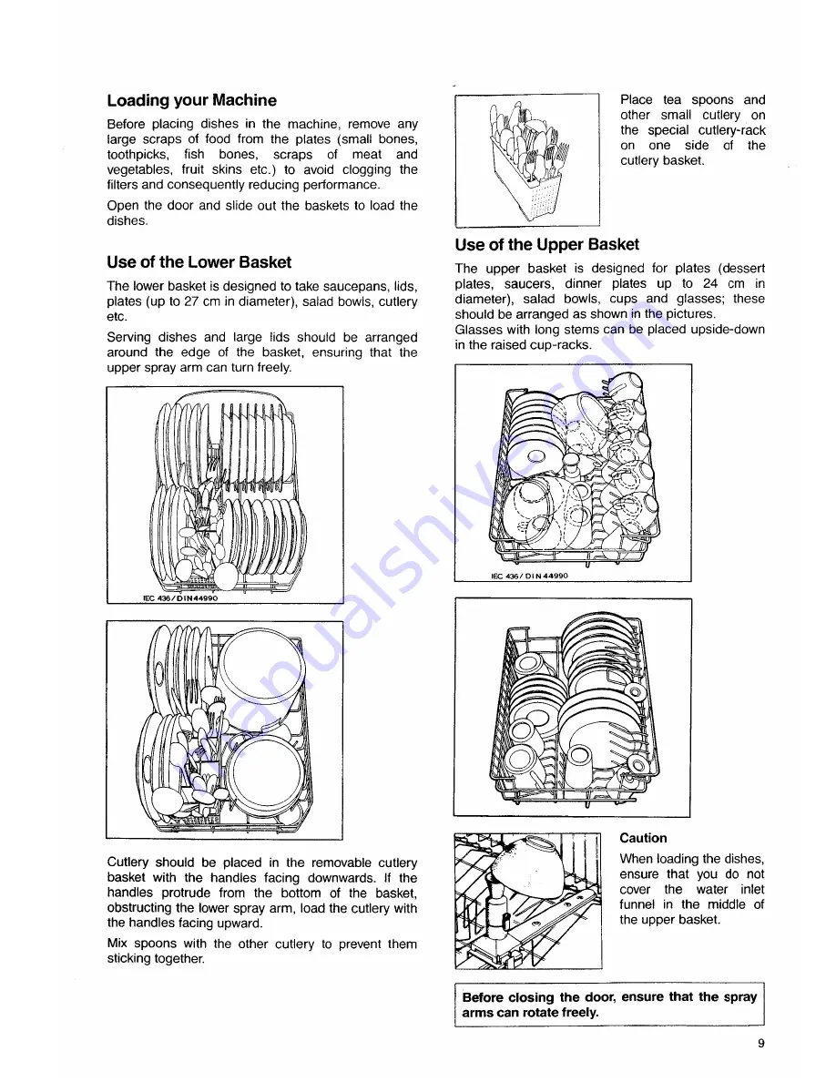 Tricity Bendix CDW 021 Operating And Installation Instructions Download Page 9