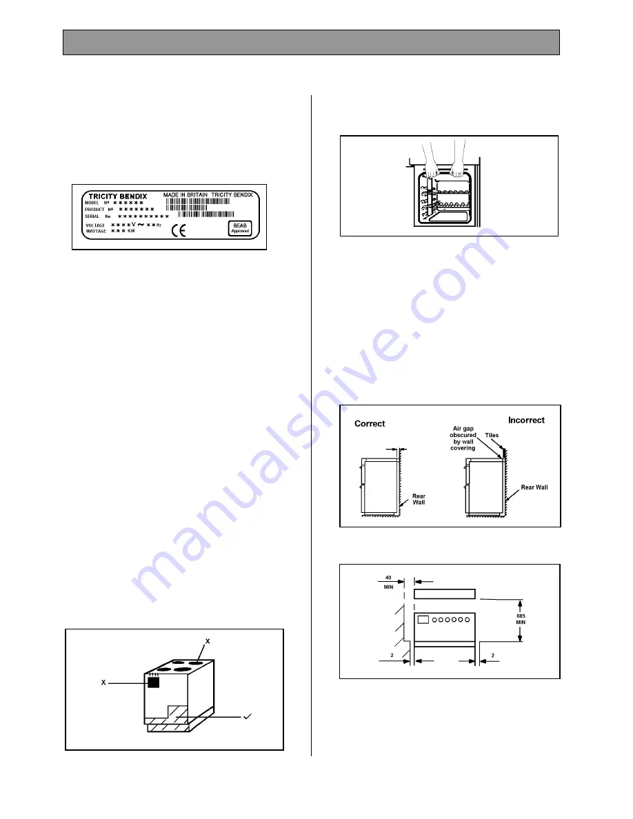 Tricity Bendix CSIE 452 Operating And Installation Instructions Download Page 8