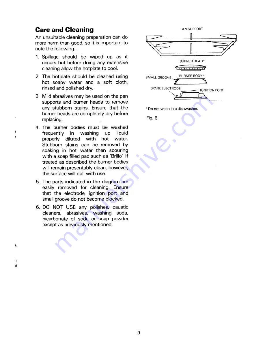 Tricity Bendix Onyx 250MT Installation And Operating Instructions Manual Download Page 11