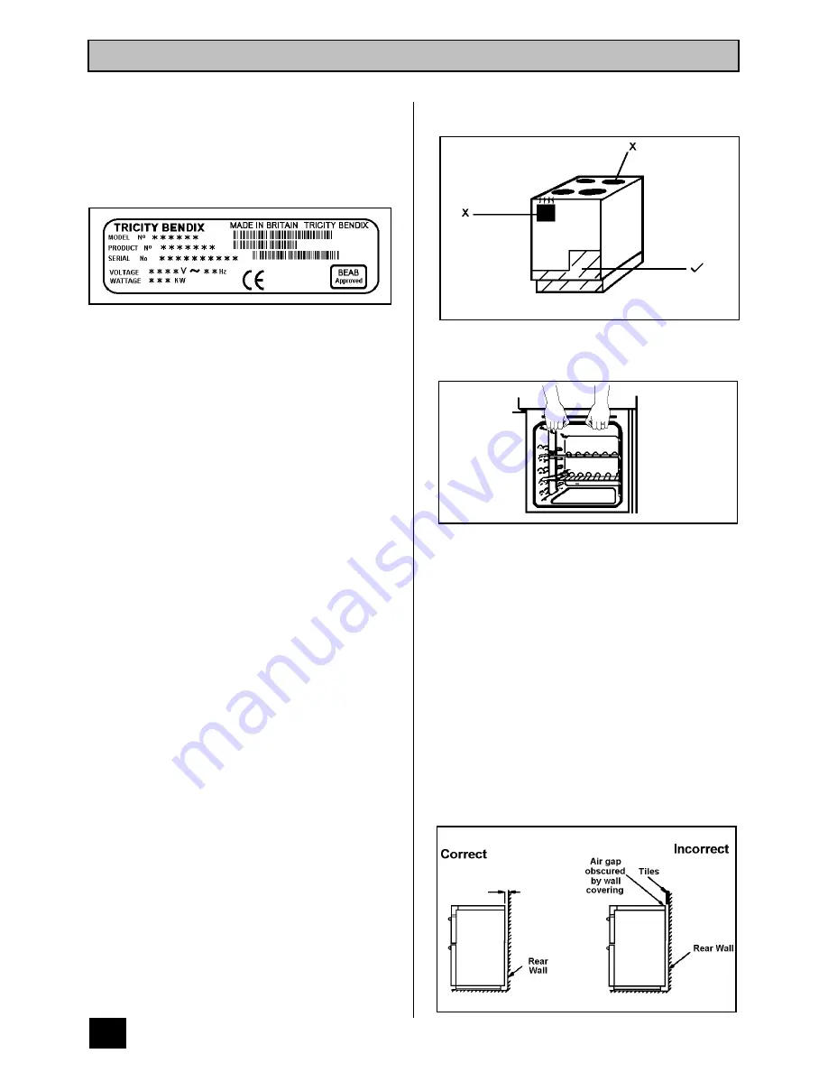 Tricity Bendix RE60GC Скачать руководство пользователя страница 8