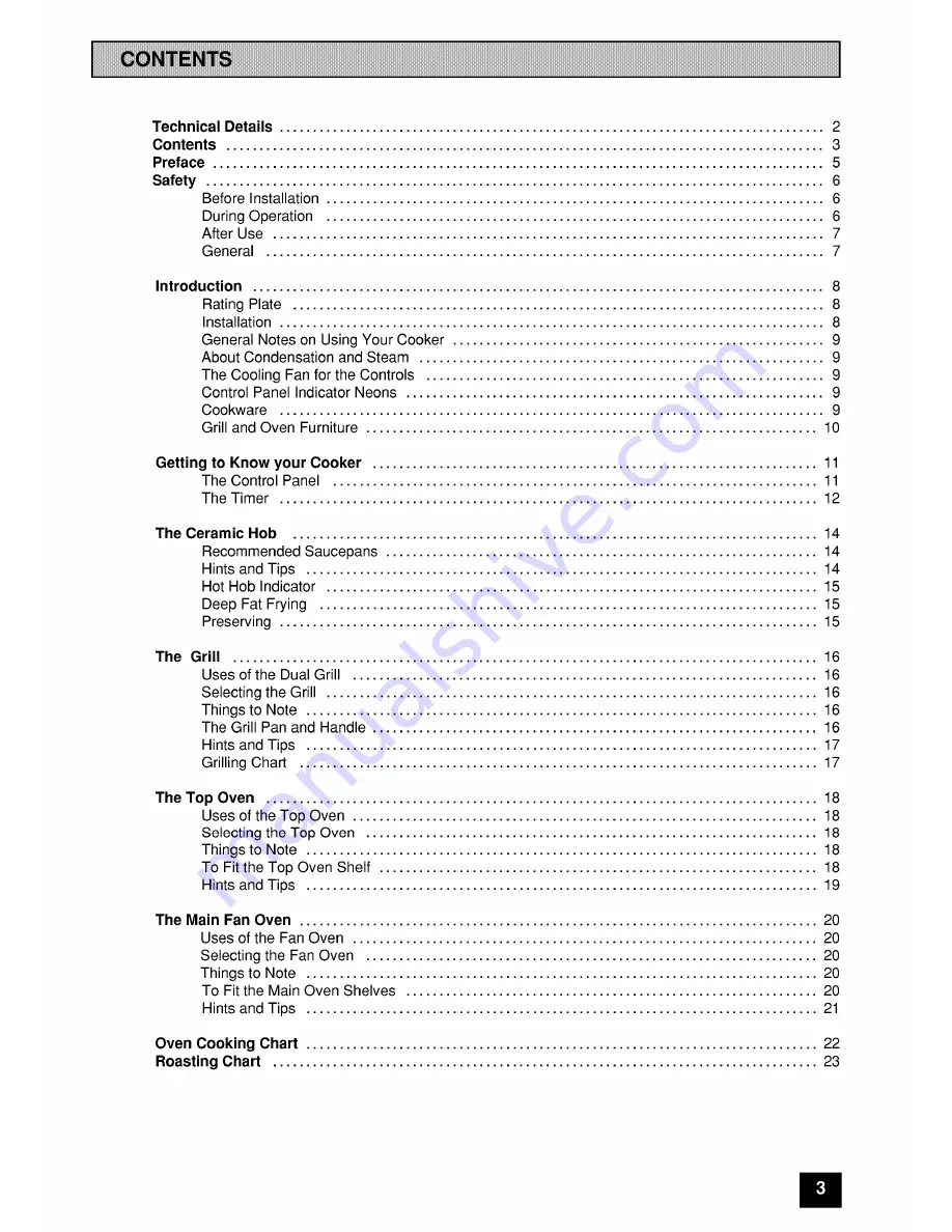 Tricity Bendix SIE 520 Operating And Installation Instructions Download Page 3