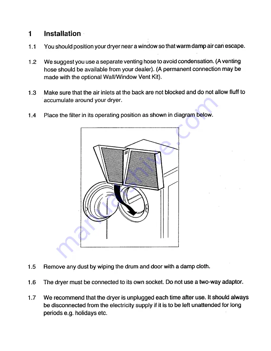 Tricity Bendix TM 330 Operating And Installation Instructions Download Page 3