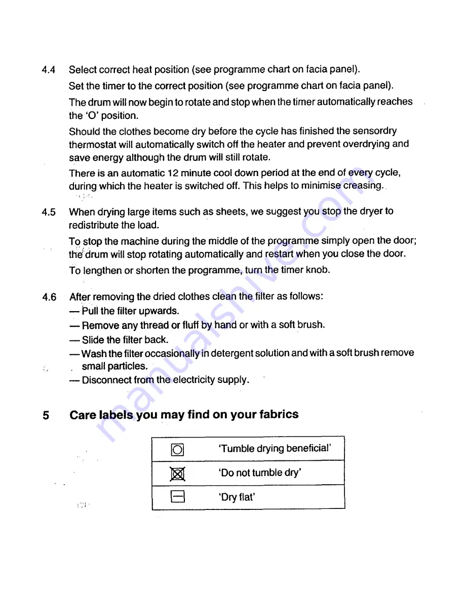 Tricity Bendix TM 330 Operating And Installation Instructions Download Page 6