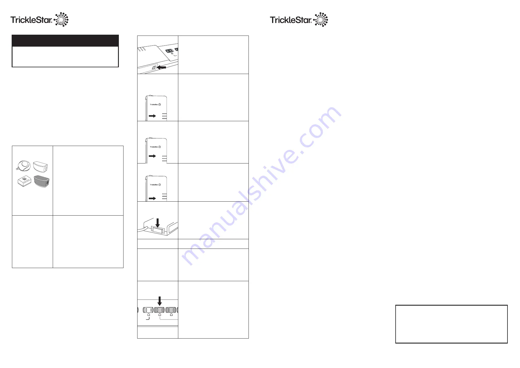 TrickleStar SENSORCLICK 188LV-TFS-3F Quick Start Manual Download Page 2