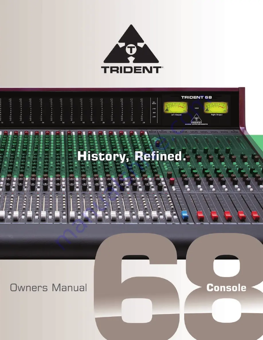 Trident 68 console Owner'S Manual Download Page 1