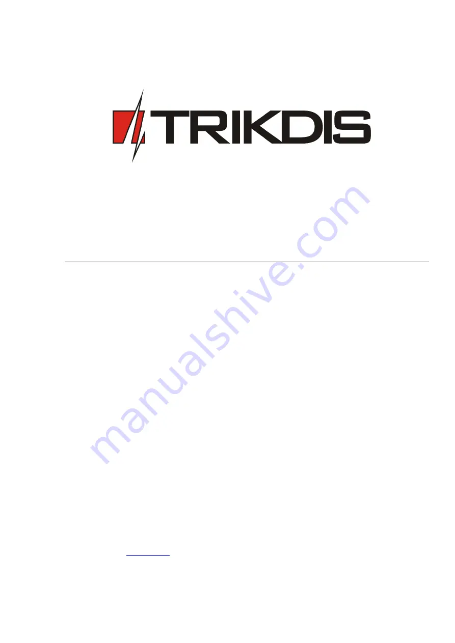 Trikdis E10T User Manual Download Page 1