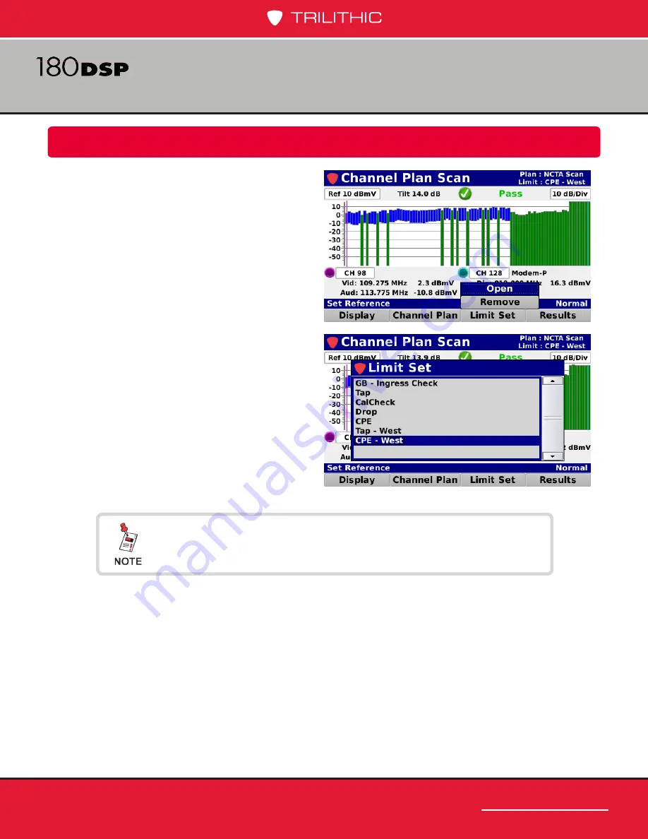 Trilithic 180 DSP Operation Manual Download Page 255