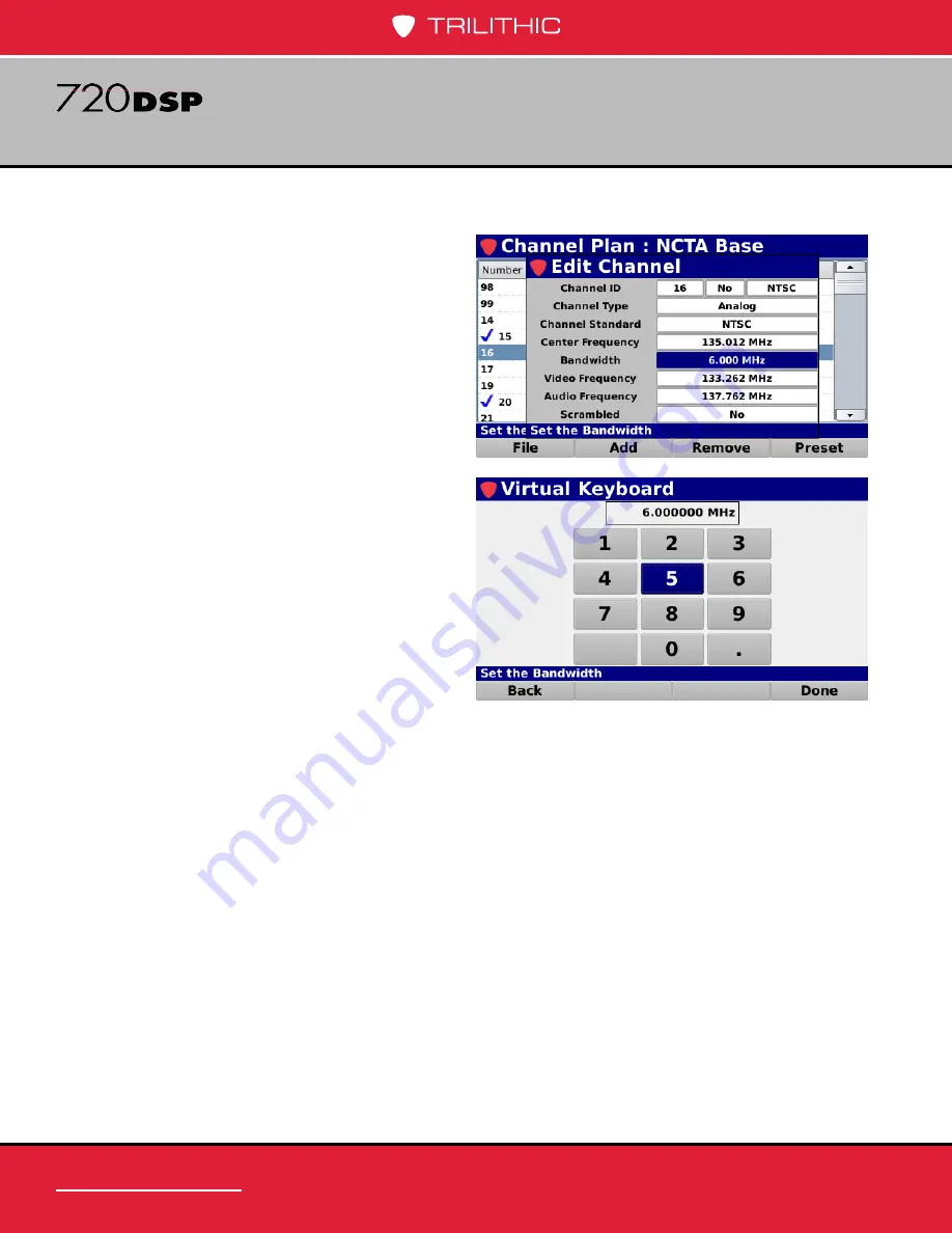 Trilithic 720 DSP Operation Manual Download Page 126