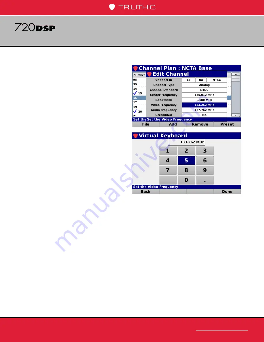 Trilithic 720 DSP Operation Manual Download Page 127