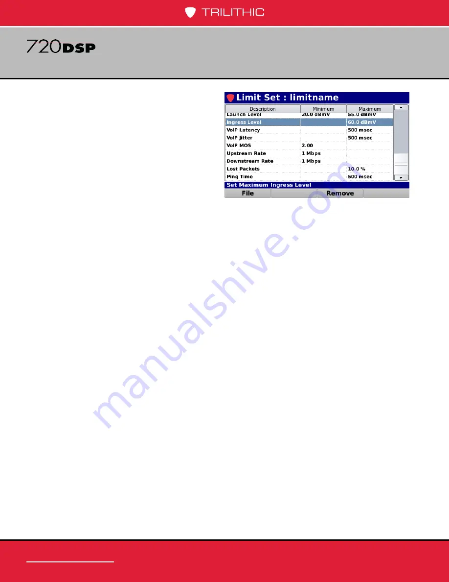 Trilithic 720 DSP Operation Manual Download Page 140