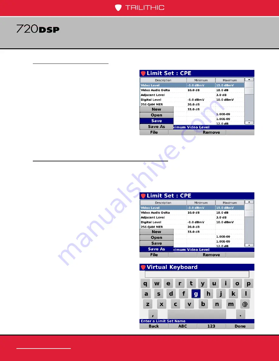 Trilithic 720 DSP Operation Manual Download Page 142