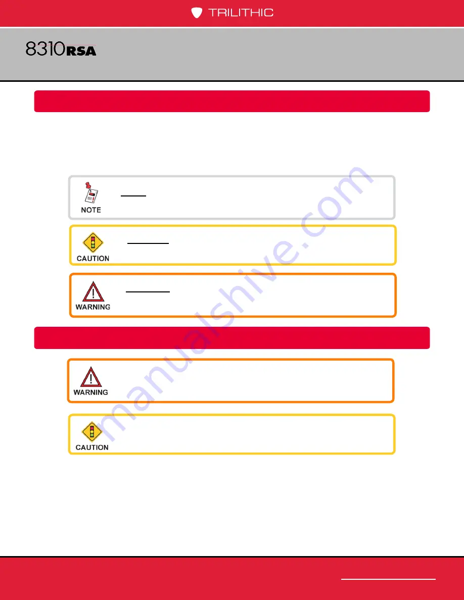 Trilithic 8310 RSA Operation Manual Download Page 9