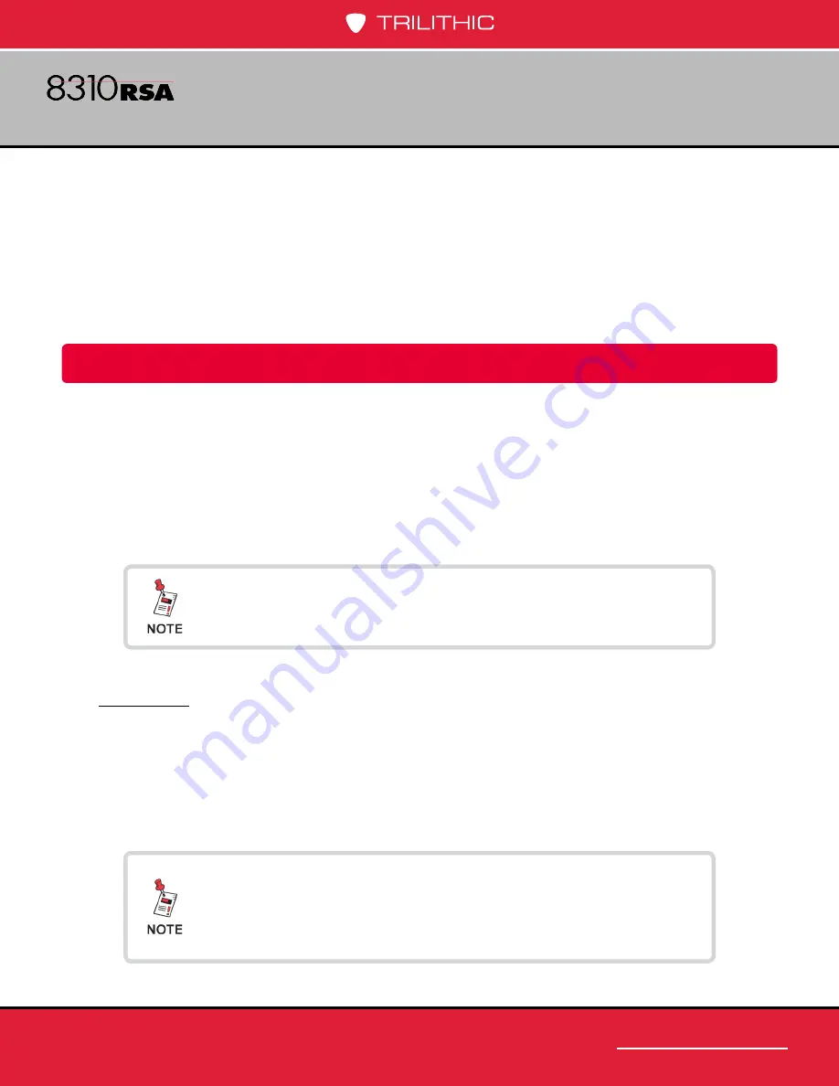 Trilithic 8310 RSA Operation Manual Download Page 11