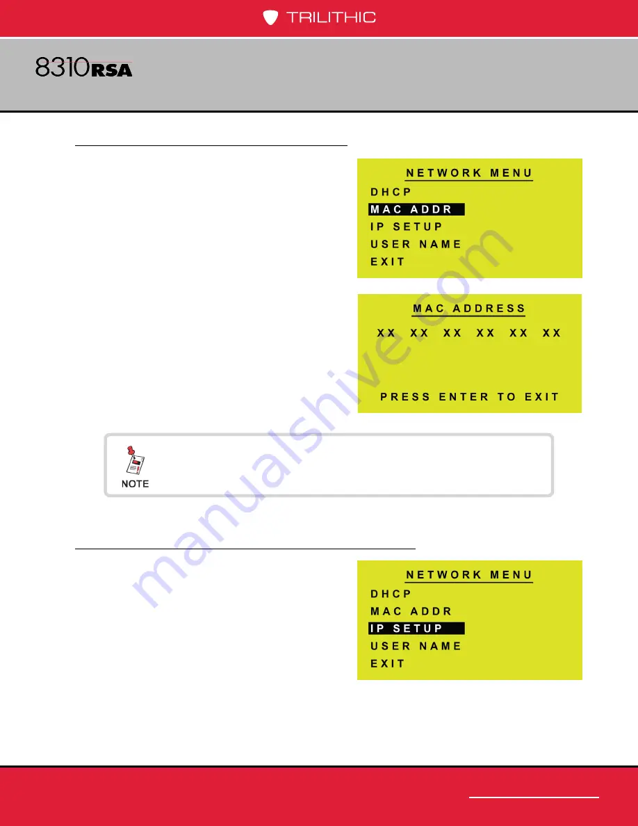 Trilithic 8310 RSA Operation Manual Download Page 33