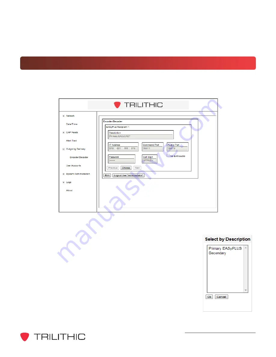 Trilithic EASyCAP C5020 Operation Manual Download Page 31