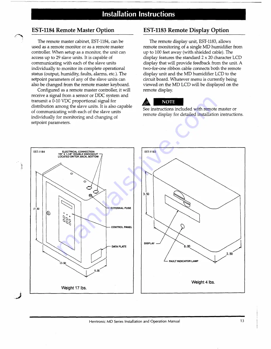 Trion HERRMIDIFIER HERRTRONIC MD Series Скачать руководство пользователя страница 13